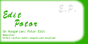 edit potor business card